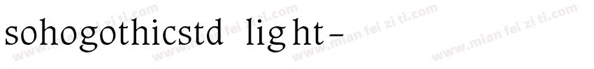 sohogothicstd light字体转换